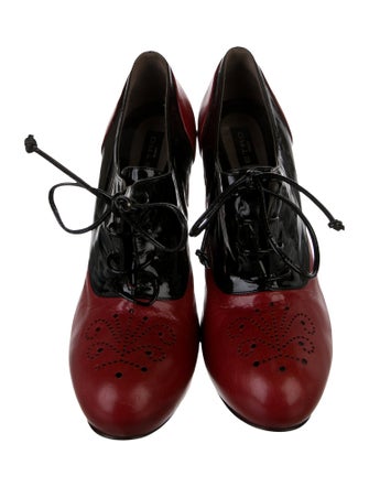 Etro Leather Colorblock Pattern Pumps