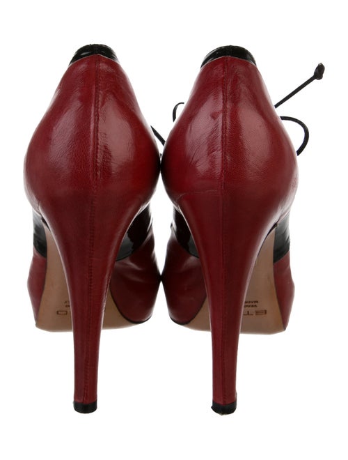 Etro Leather Colorblock Pattern Pumps