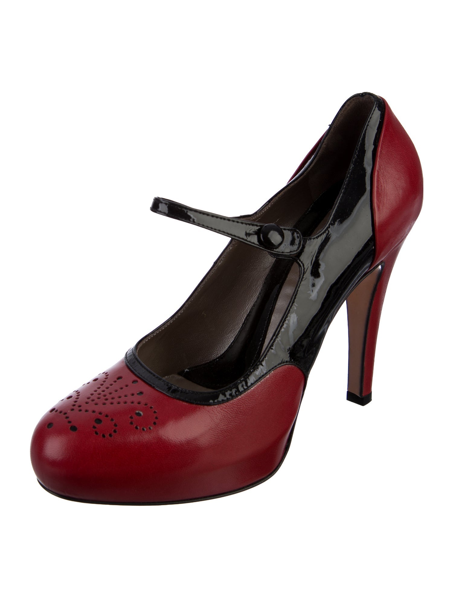 Etro Leather Colorblock Pattern Pumps