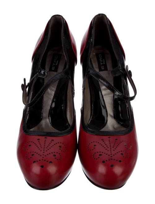 Etro Leather Colorblock Pattern Pumps
