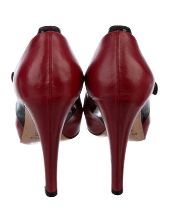 Etro Leather Colorblock Pattern Pumps