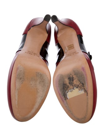 Etro Leather Colorblock Pattern Pumps