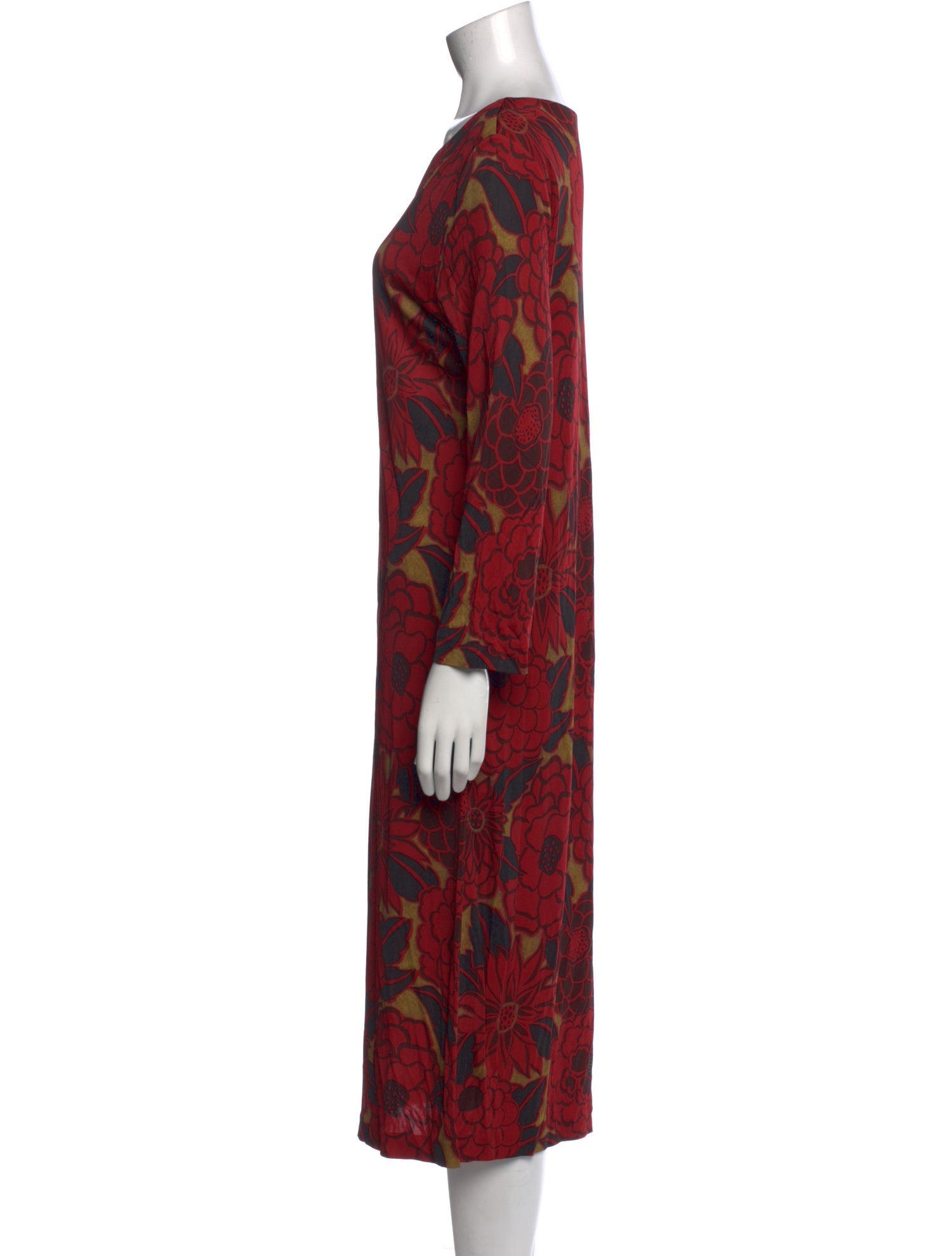 Etro Floral Print Midi Length Dress
