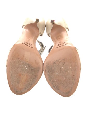 Etro Leather Patterned T-Strap Sandals