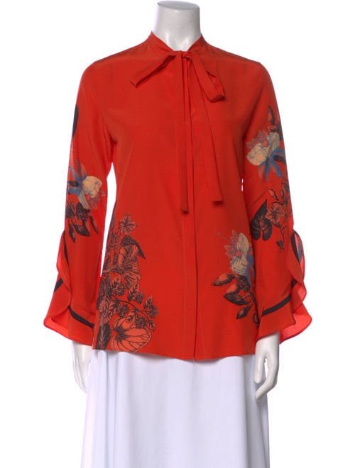 Etro Silk Floral Print Button-Up Top