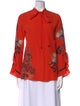 Etro Silk Floral Print Button-Up Top