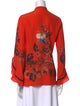 Etro Silk Floral Print Button-Up Top