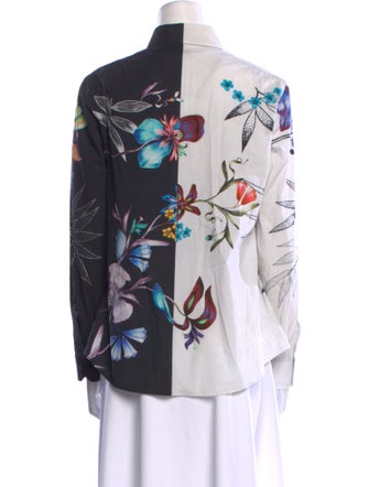 Etro Floral Print Long Sleeve Button-Up Top