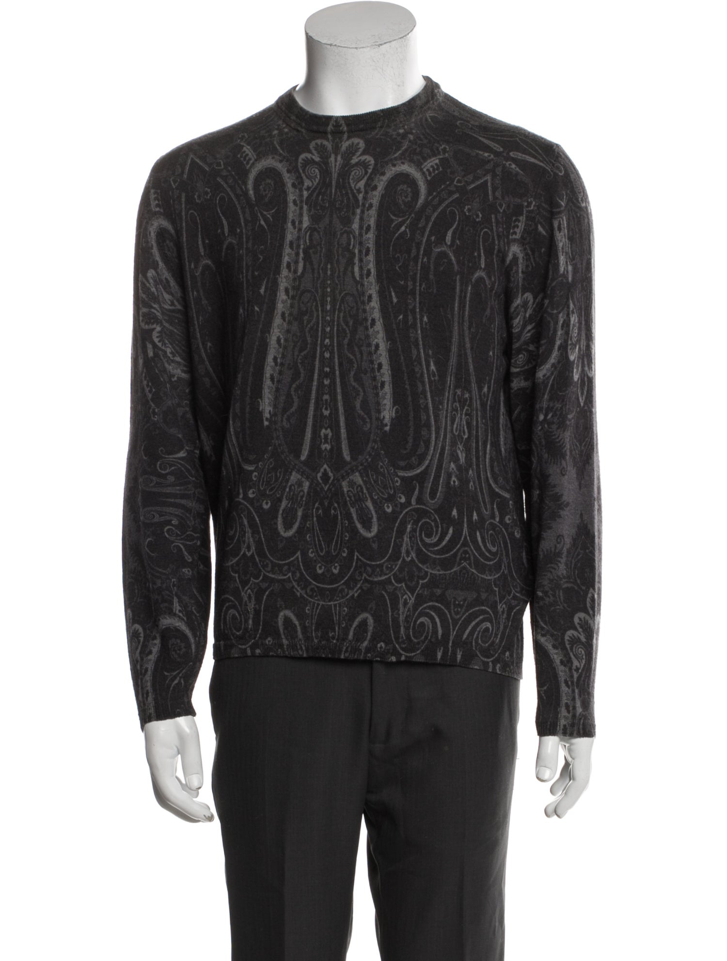 Etro Wool Paisley Print Pullover