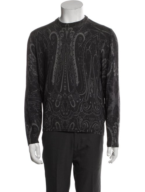 Etro Wool Paisley Print Pullover