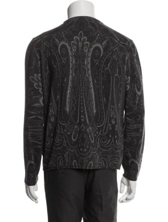 Etro Wool Paisley Print Pullover