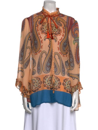 Etro Silk Paisley Print Blouse