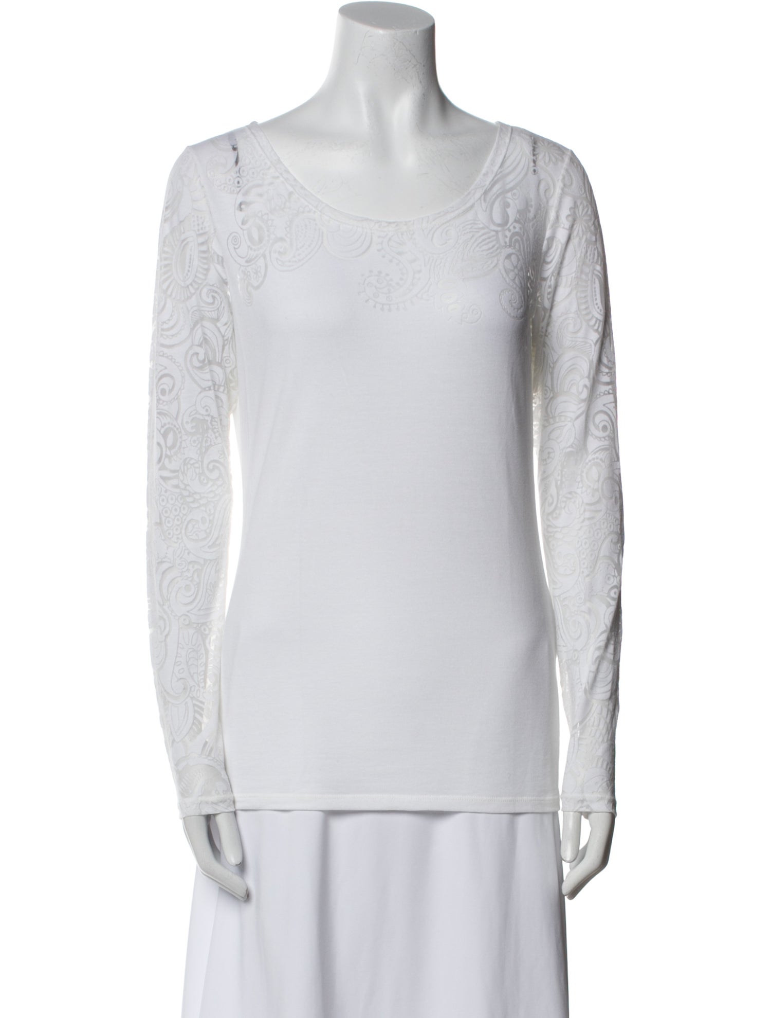 Etro Scoop Neck Long Sleeve Top