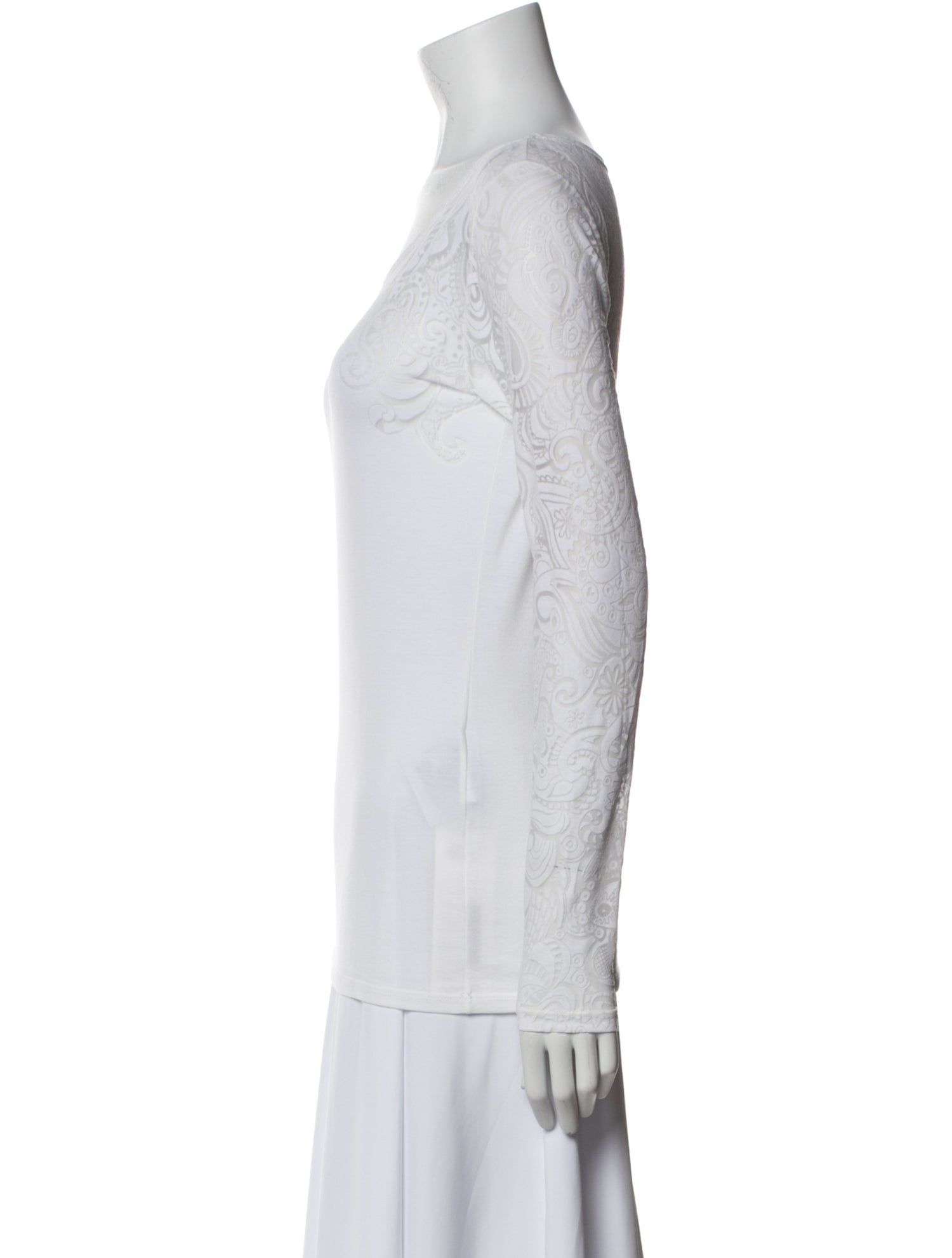 Etro Scoop Neck Long Sleeve Top