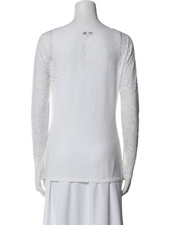 Etro Scoop Neck Long Sleeve Top