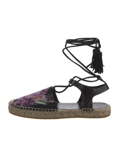 Etro Leather Floral Print Flats