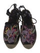 Etro Leather Floral Print Flats