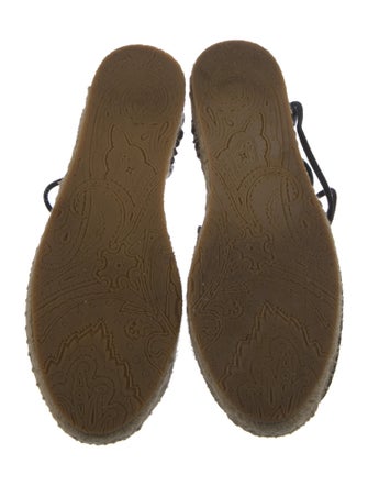 Etro Leather Floral Print Flats