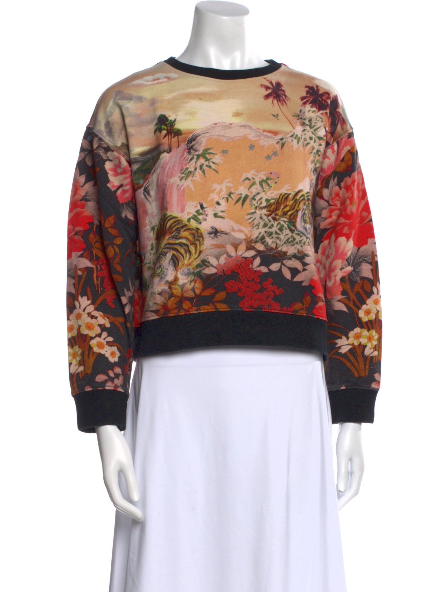 Etro Printed Bateau Neckline Sweater
