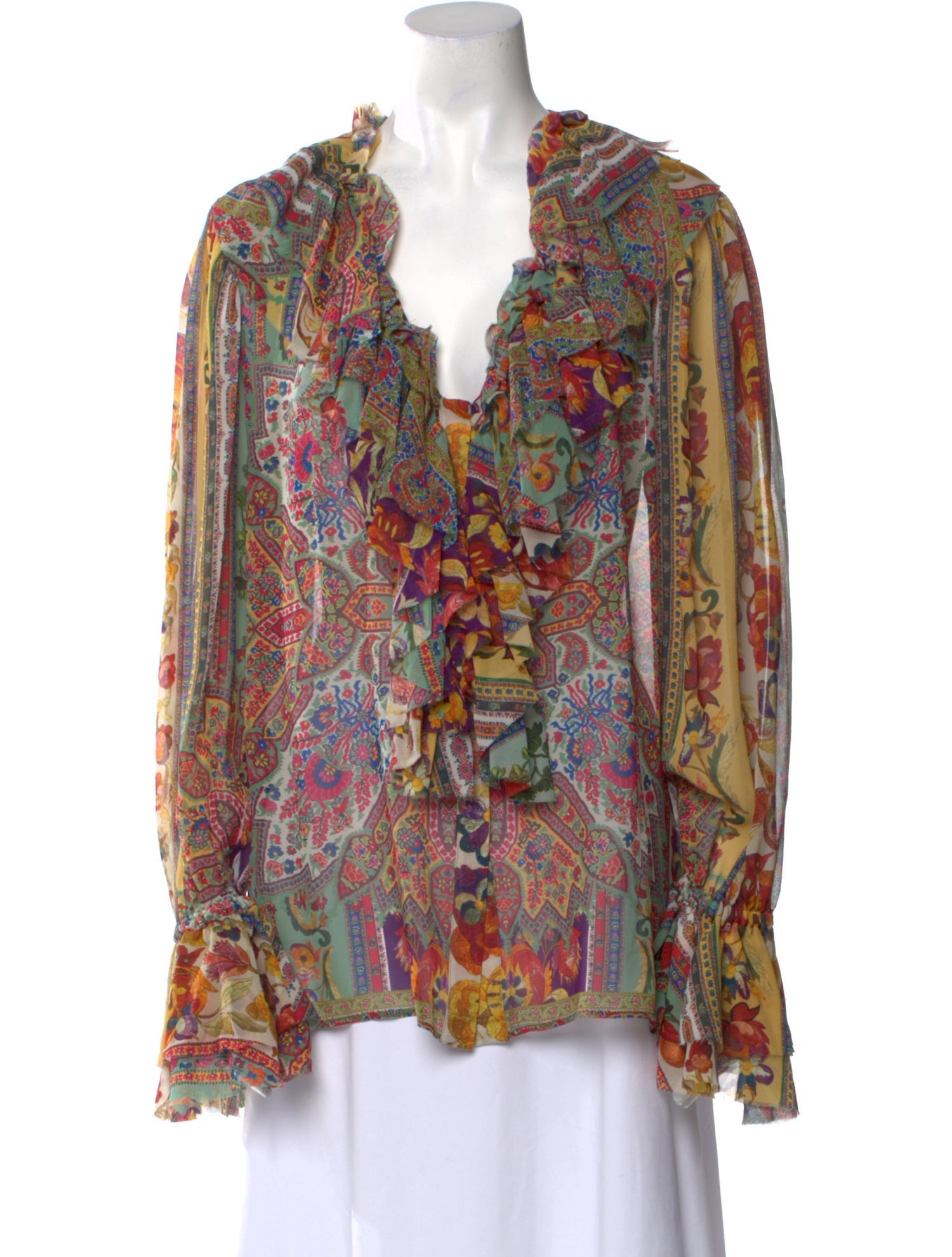 Etro Silk Paisley Print Blouse