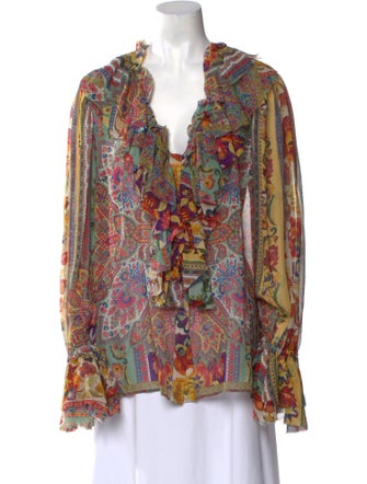 Etro Silk Paisley Print Blouse