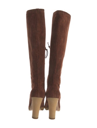 Etro Suede Paisley Print Boots