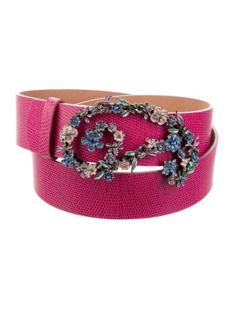 Etro Leather Crystal Embellishments Belt