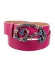 Etro Leather Crystal Embellishments Belt
