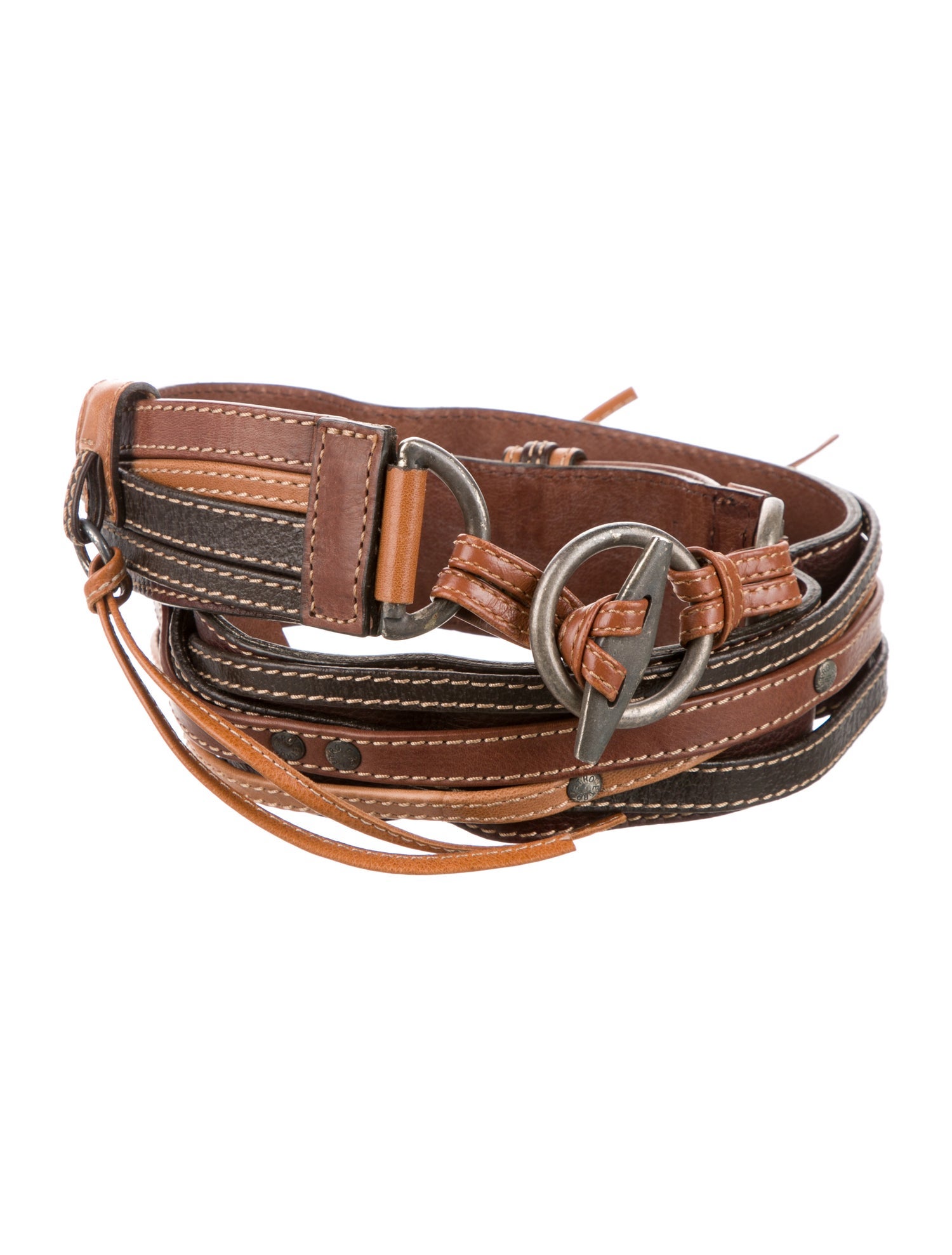 Etro Wide Leather Waist Belt