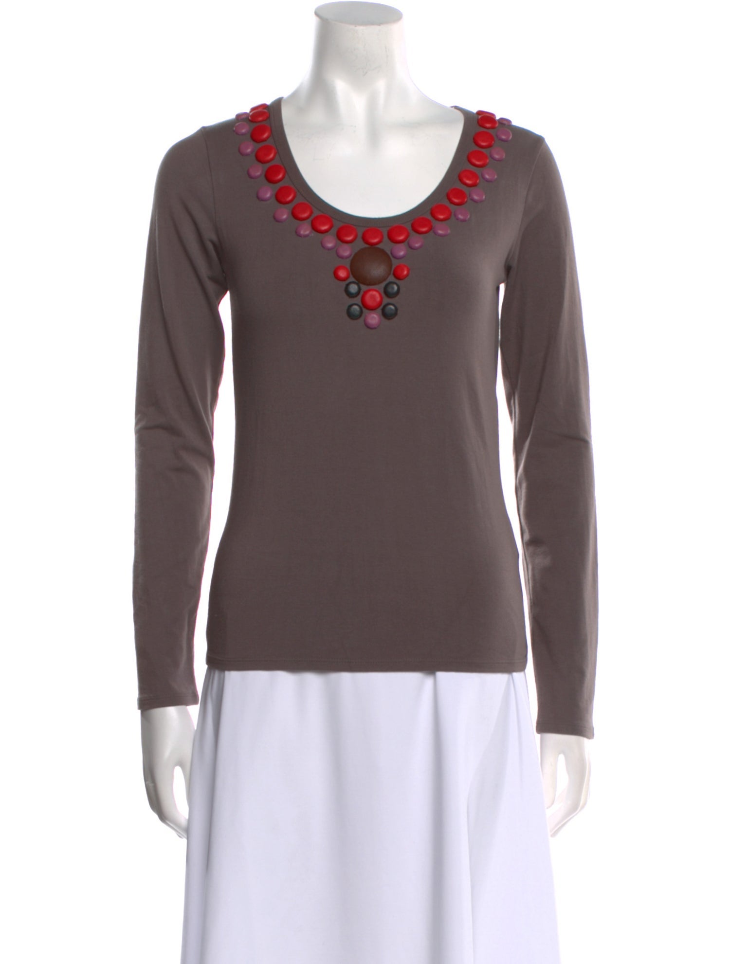 Etro Scoop Neck Long Sleeve T-Shirt