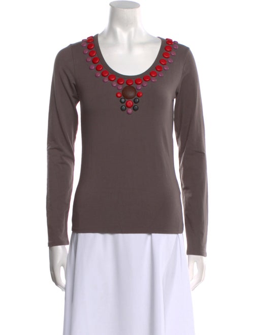 Etro Scoop Neck Long Sleeve T-Shirt