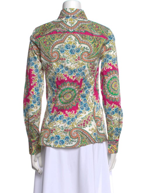 Etro Paisley Print Long Sleeve Button-Up Top