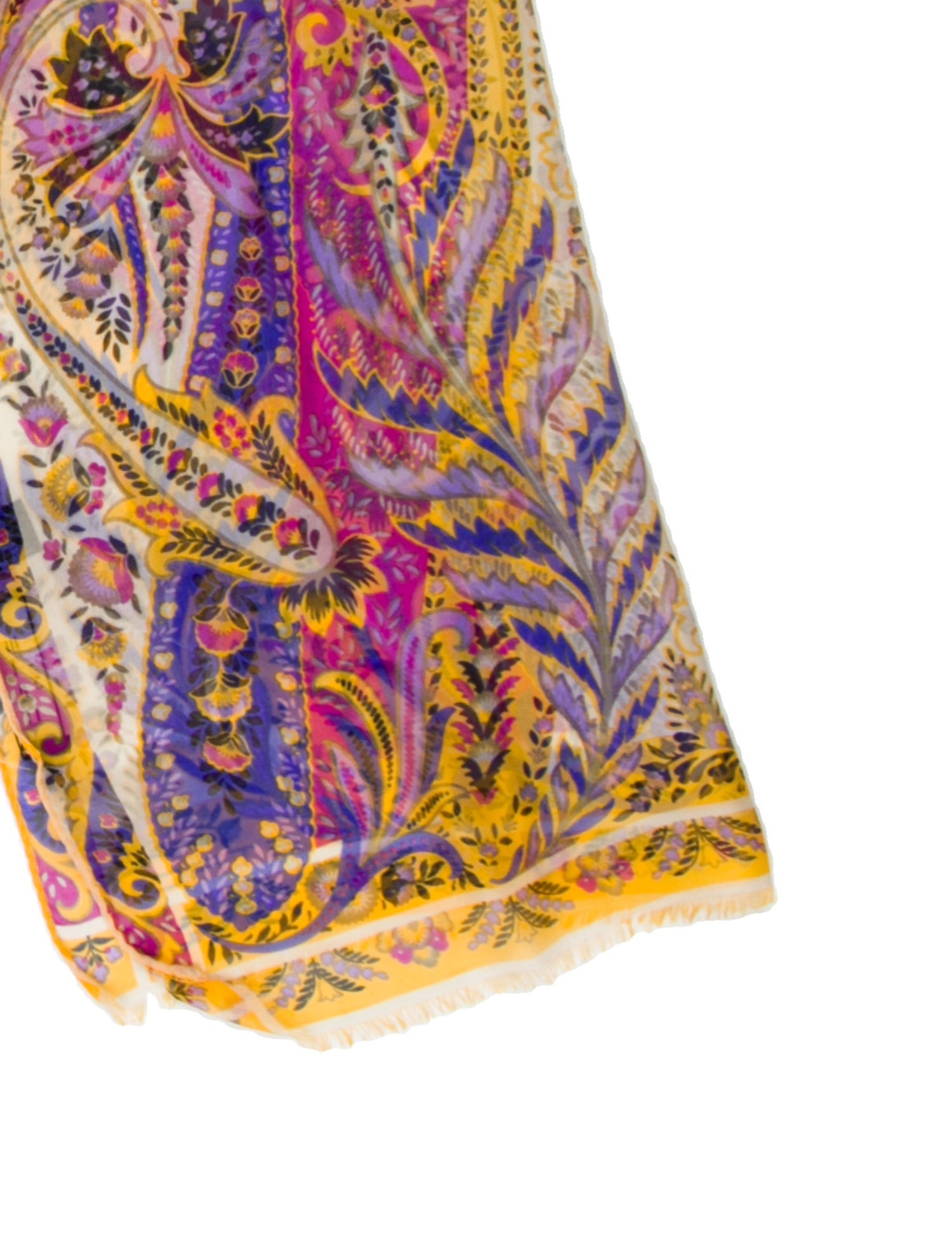 Etro Silk Paisley Print Scarf
