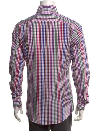 Etro Plaid Print Long Sleeve Shirt
