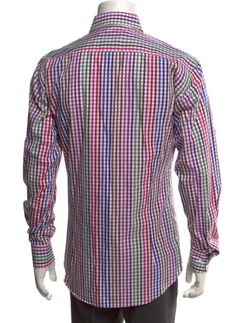 Etro Plaid Print Long Sleeve Shirt