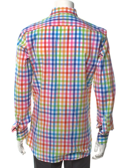Etro Plaid Print Long Sleeve Shirt