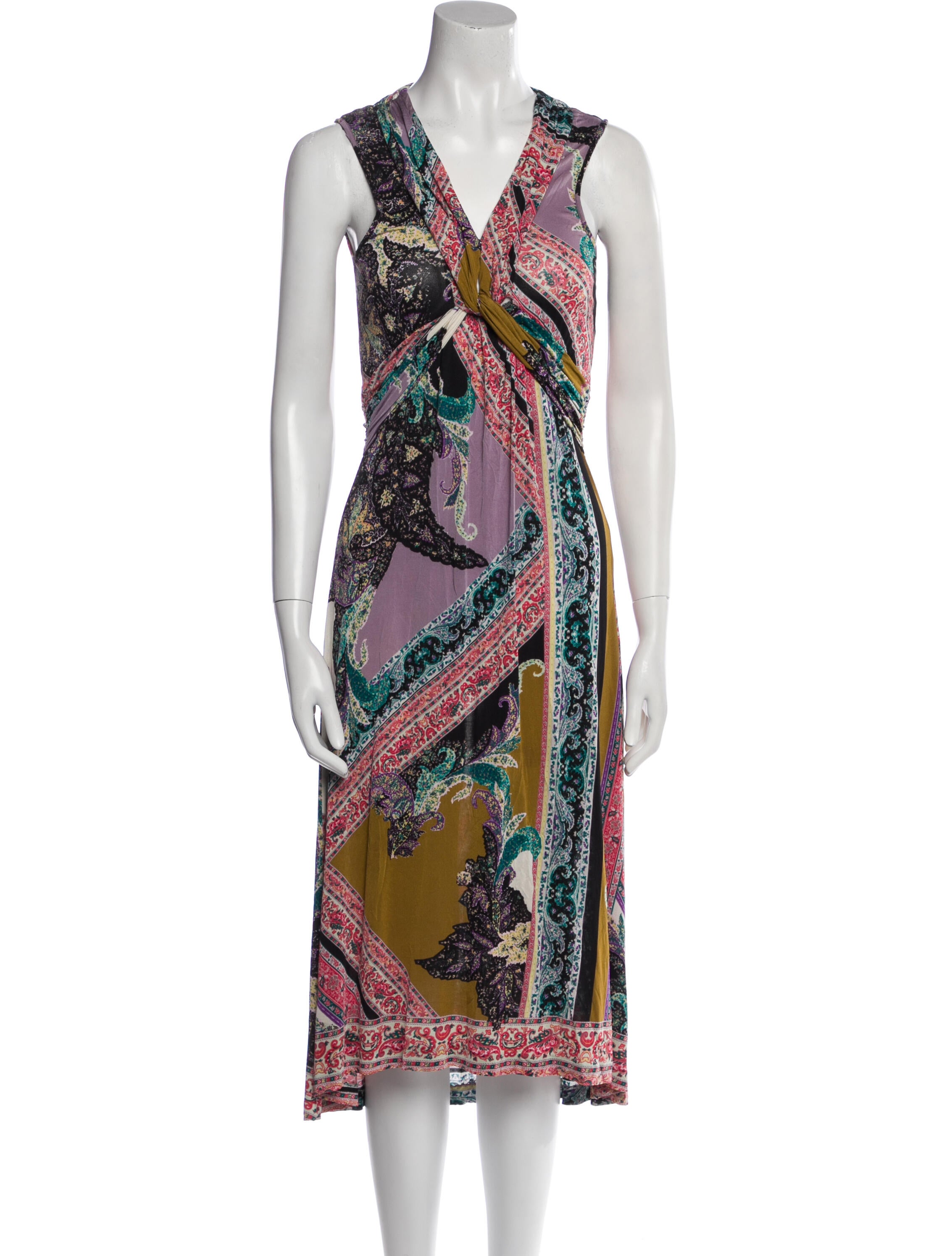 Etro Paisley Print Midi Length Dress