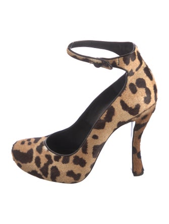 Etro Ponyhair Animal Print Pumps