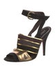 Etro Suede Striped Slingback Sandals
