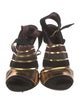 Etro Suede Striped Slingback Sandals