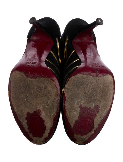 Etro Suede Striped Mules