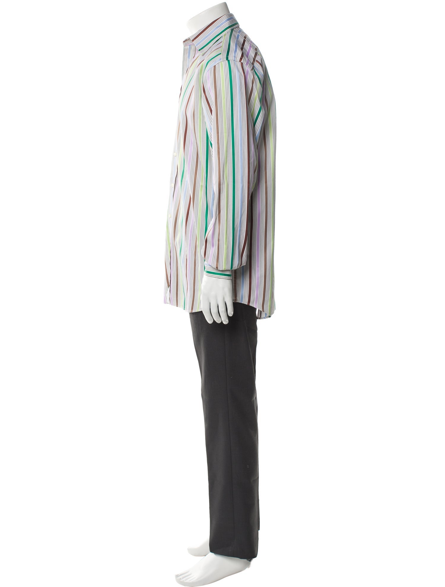 Etro Striped Long Sleeve Dress Shirt