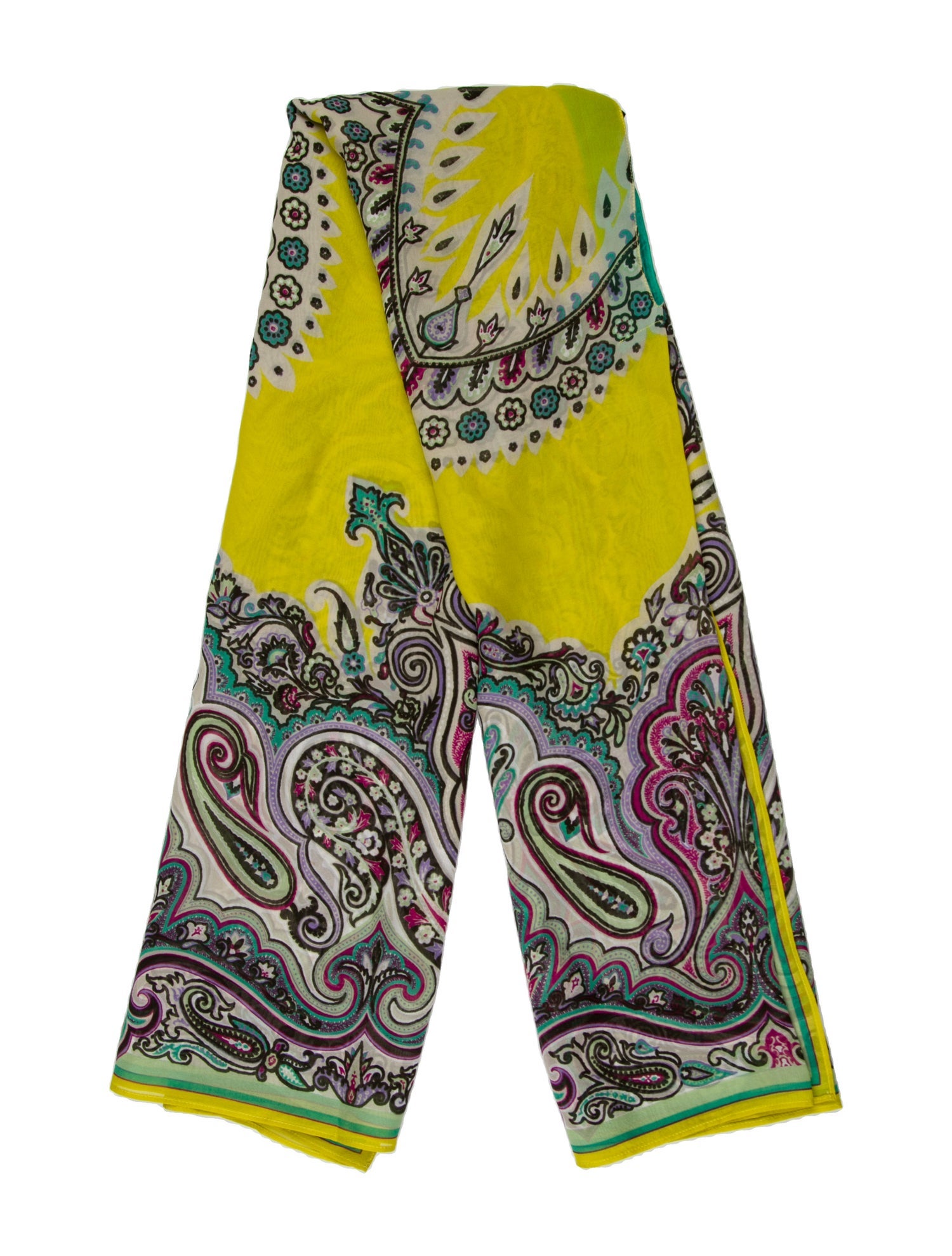 Etro Silk Paisley Print Scarf