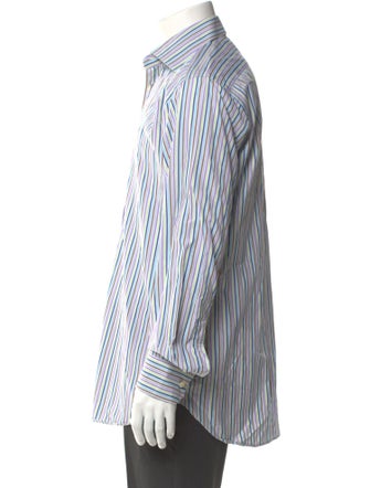 Etro Striped Long Sleeve Dress Shirt