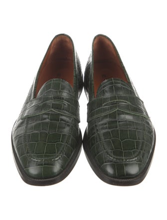 Etro Crocodile Dress Loafers