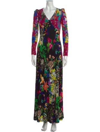 Etro Floral Print Long Dress