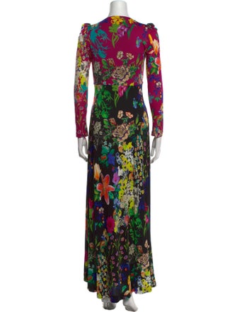 Etro Floral Print Long Dress