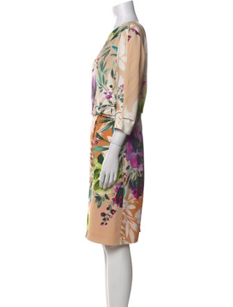 Etro Floral Print Knee-Length Dress