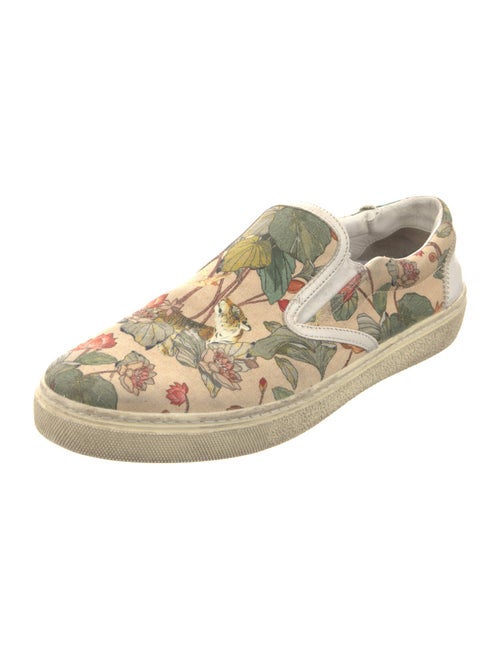 Etro Canvas Floral Print Boat Shoes