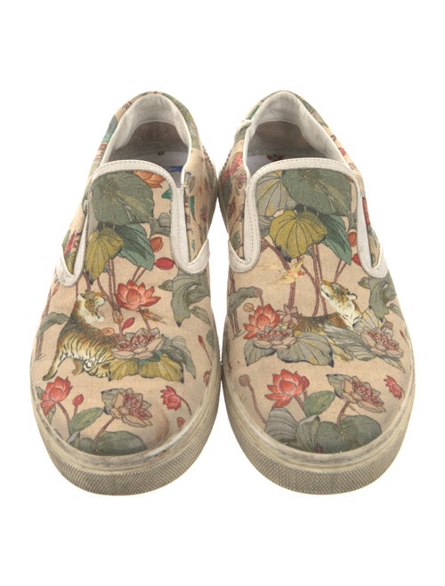 Etro Canvas Floral Print Boat Shoes